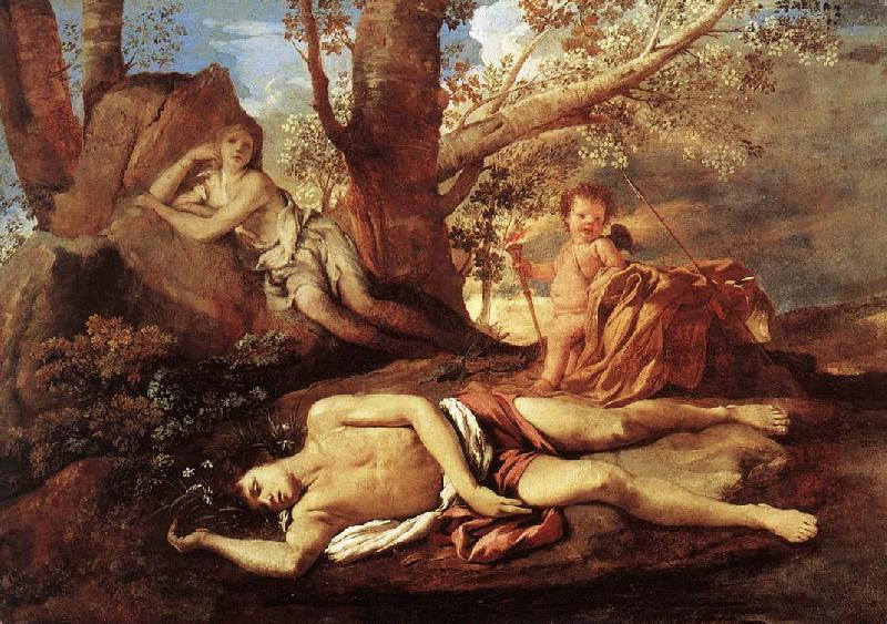 Nicolas Poussin E-cho and Narcissus oil painting picture